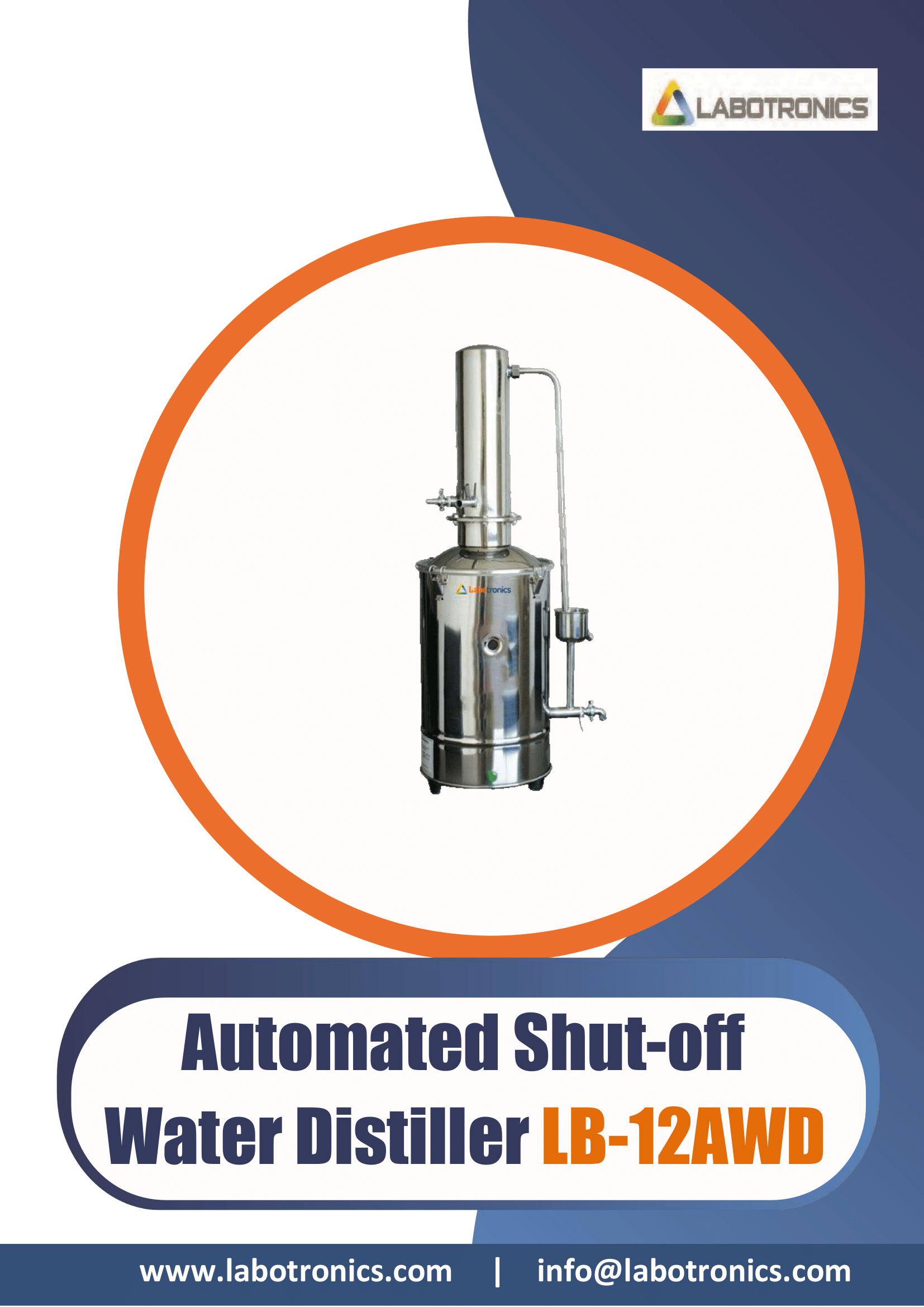 Automated shut-off water distiller LB-12AWD