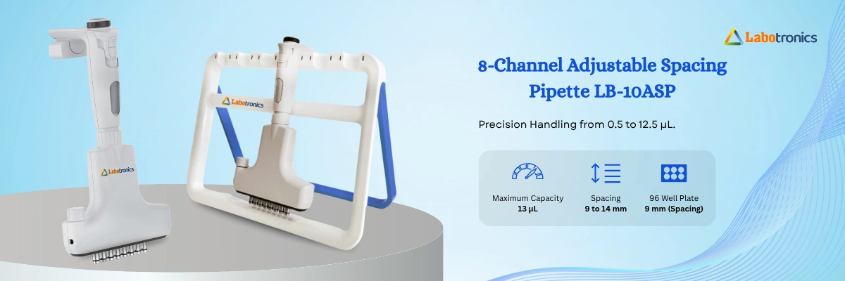 8-Channel Adjustable Spacing Pipette LB-10ASP