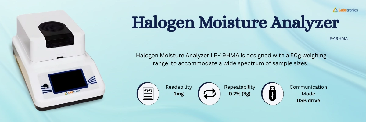 Halogen Moisture Analyzer LB-19HMA Banner